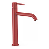 Wastafelkraan Tres Study | Opbouw | Mengkraan | Hoog model | 1-knop | Rond | Rood