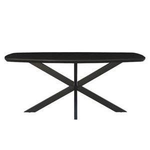 Livingfurn - Eetkamertafel Jesper Danish Oval Black 180cm - Mangohout