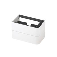 INK - Rechts Afgeronde Onderkast Gelakt 2 Laden Softclose Tbv Grepen - 800x450x520 Mm - Mat Wit