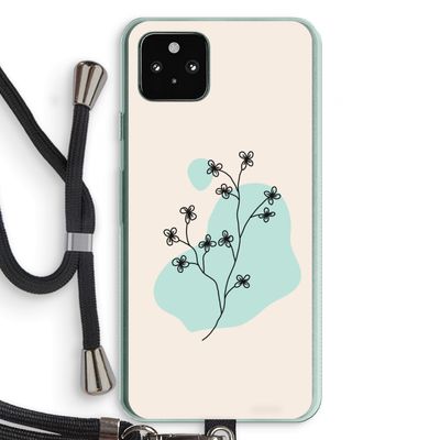 Love your petals: Pixel 5a 5G Transparant Hoesje met koord