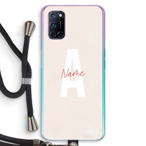 Strawberry Milkshake: Oppo A92 Transparant Hoesje met koord