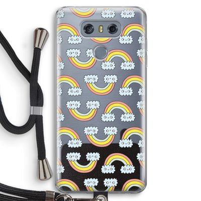Regenboog: LG G6 Transparant Hoesje met koord