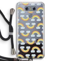 Regenboog: LG G6 Transparant Hoesje met koord