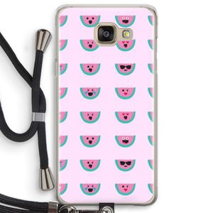 Smiley watermeloenprint: Samsung Galaxy A5 (2016) Transparant Hoesje met koord