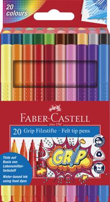 Faber Castell Viltstiften GRIP Colour - etui 20 stuks