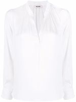 Zadig&Voltaire blouse satinée à col v - Blanc