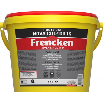 Frencken Nova Col D4 1K Watervaste Houtlijm 5kg