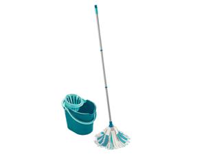 Leifheit 52106 mop/dweil Katoen, Fiber Droog en nat Blauw, Wit