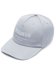 Alexander McQueen casquette à logo imprimé - Gris