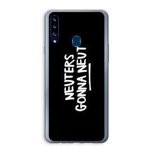 Neuters (zwart): Samsung Galaxy A20s Transparant Hoesje