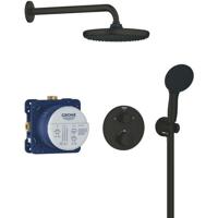 Inbouwdoucheset - 1 + 2 stralen - Thermostatische mengkraan - GROHE - 348832430 - Zwart