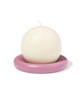 051 Kaarsonderzetter ⌀20cm Keramiek Roze (donkerpaars)