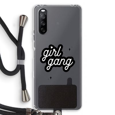 Girl Gang: Sony Sony Xperia 10 III Transparant Hoesje met koord