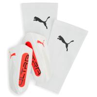 PUMA Ultra Light Sleeve Scheenbeschermers Wit Rood Zilver