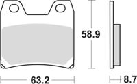 TRW Brake pad mcb 725 organic standard