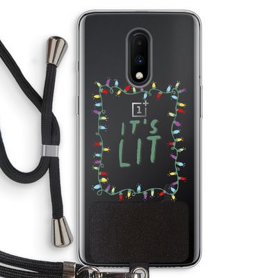 It's Lit: OnePlus 7 Transparant Hoesje met koord