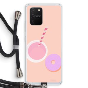 Donut: Samsung Galaxy S10 Lite Transparant Hoesje met koord