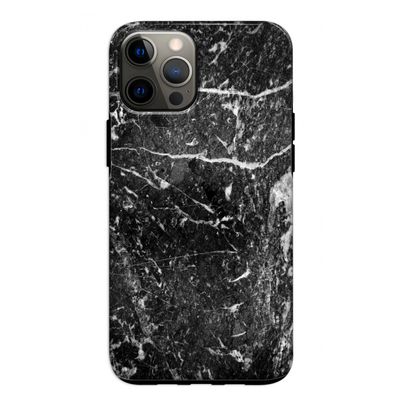Zwart marmer: iPhone 12 Tough Case
