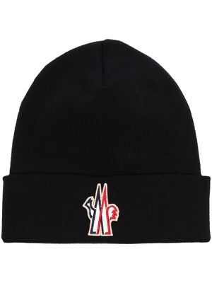 Moncler Grenoble bonnet à logo - Noir
