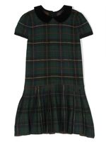 Ralph Lauren Kids robe lissée en laine à motif tartan - Vert - thumbnail