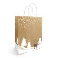 Papieren koordtas KERST 18x08x22cm TINO 50 stuks