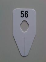 Maataanduider ovaal zwart/wit 50