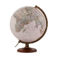Klassieke wereldbol 14 Gold Antiek ø 30 cm | Nederlandstalig | Met verlichting | National Geographic
