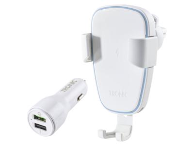 TRONIC Telefoonhouder auto met QI-lader (Wit)