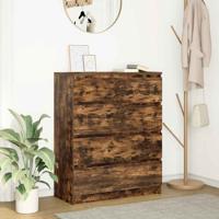 Dressoir 80x35x99 cm spaanplaat gerookt eikenkleurig