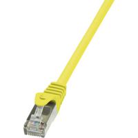 LogiLink CP1027S RJ45 Netwerkkabel, patchkabel CAT 5e F/UTP 0.50 m Geel Snagless 1 stuk(s)