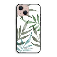Tropical watercolor leaves: iPhone 13 Biologisch afbreekbaar hoesje
