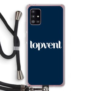 Topvent Navy: Samsung Galaxy A51 5G Transparant Hoesje met koord