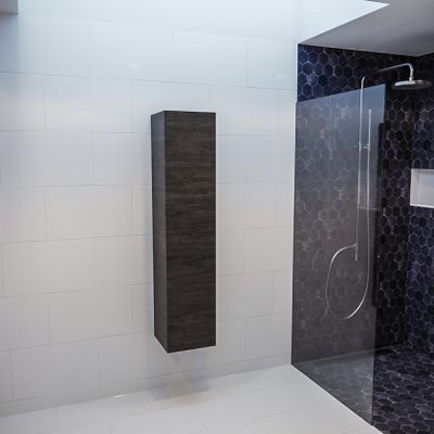 Mondiaz Vica Beam kolomkast 160 cm 2 deuren eiken donker bruin