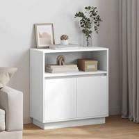 Dressoir met LED Wit 71 x 34,5 x 75 cm Bewerkt hout