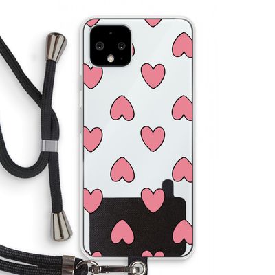 Ondersteboven verliefd: Pixel 4 Transparant Hoesje met koord