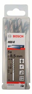 Bosch Accessoires Metaalboren HSS-G, Standard 8,5 x 75 x 117 mm 5st - 2608595073