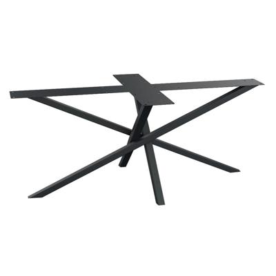 Stalen tafelonderstel zwart mikado 180 bij 70 cm en hoogte 73 cm (4 x 4 cm)