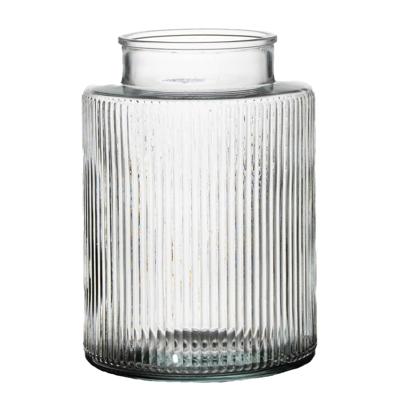 Bloemenvaas Yara - transparant - glas - D15 x H22 - decoratie