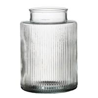Bloemenvaas Yara - transparant - glas - D15 x H22 - decoratie