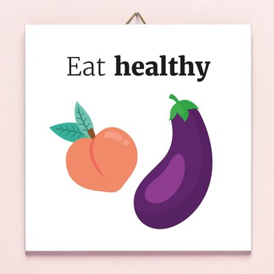 Tegeltje Eat healthy