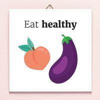 Tegeltje Eat Healthy