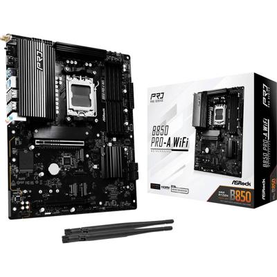 ASRock B850 Pro-A Moederbord Socket AMD AM5 Vormfactor ATX Moederbord chipset AMD® B850