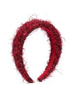 Monnalisa serre-tête à design effiloché - Rouge
