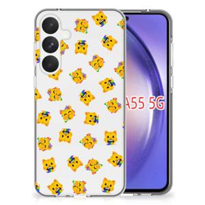 TPU bumper voor Samsung Galaxy A55 Katten Emojis