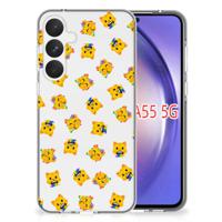 TPU bumper voor Samsung Galaxy A55 Katten Emojis - thumbnail