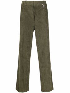 Helmut Lang pantalon droit en velours côtelé - Vert