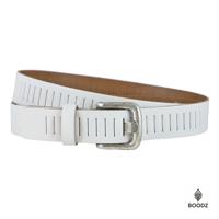 Boodz Leren Gleufjes Riem 3 cm Wit Boodz Leren Gleufjes Riem 3 cm Wit