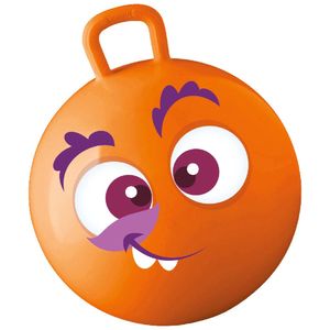 Skippybal met smiley - oranje - 50 cm - buitenspeelgoed voor kinderen   -