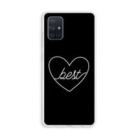 Best heart black: Galaxy A71 Transparant Hoesje