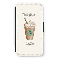 But first coffee: iPhone 11 Pro Max Flip Hoesje